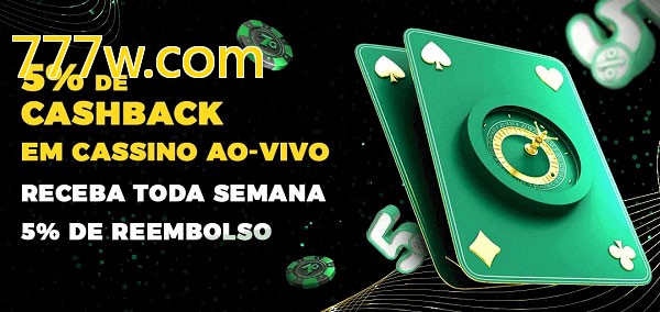 Promoções do cassino ao Vivo 777w.com